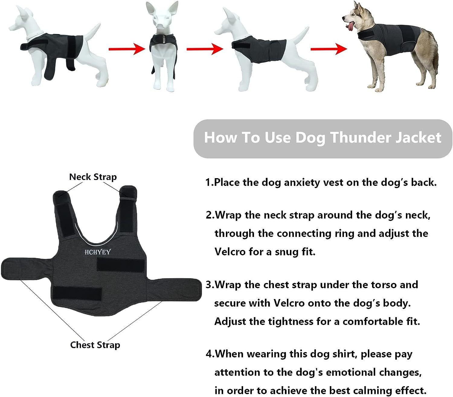 XXXL Dog Vest Jacket - Warm, Soft, and Comfortable Dog Coat for Winter, Calming and Insulating Dog Apparel - view 6