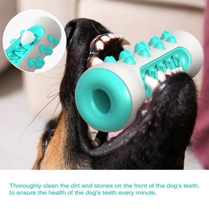 Blue Dog Squeaky Toys For Aggressive Chewers, Tough Toothbrush Dog Chew Toy, Nearly Indestructible Rubber Toys For Pet Training, Teeth Cleaning, Playing And Chewing For Medium & Large Breeds - view 2