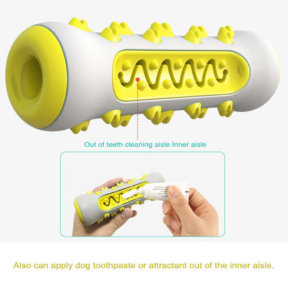 Green Dog Squeaky Toys For Aggressive Chewers, Tough Toothbrush Dog Chew Toy, Nearly Indestructible Rubber Toys For Pet Training, Teeth Cleaning, Playing And Chewing For Medium & Large Breeds - view 5