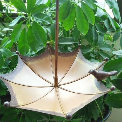 Umbrella-Shaped Bird Feeder - Metal Hanging Garden Decoration - view 3