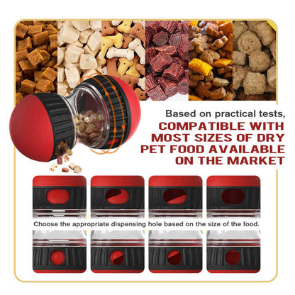 Red Interactive Dog Slow Feeder Toy - Food Dispenser Ball for Healthy Digestion - view 3