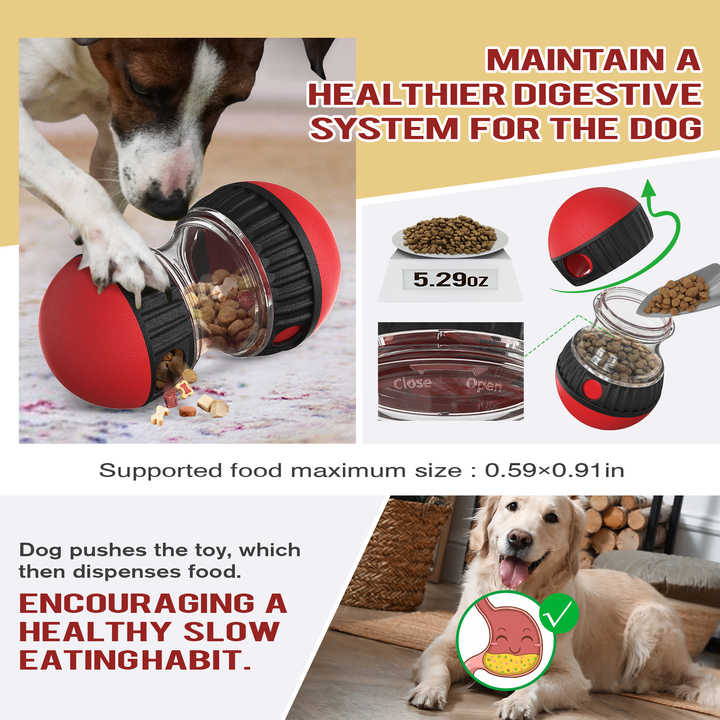 Green Interactive Dog Slow Feeder Toy - Food Dispenser Ball for Healthy Digestion - view 4