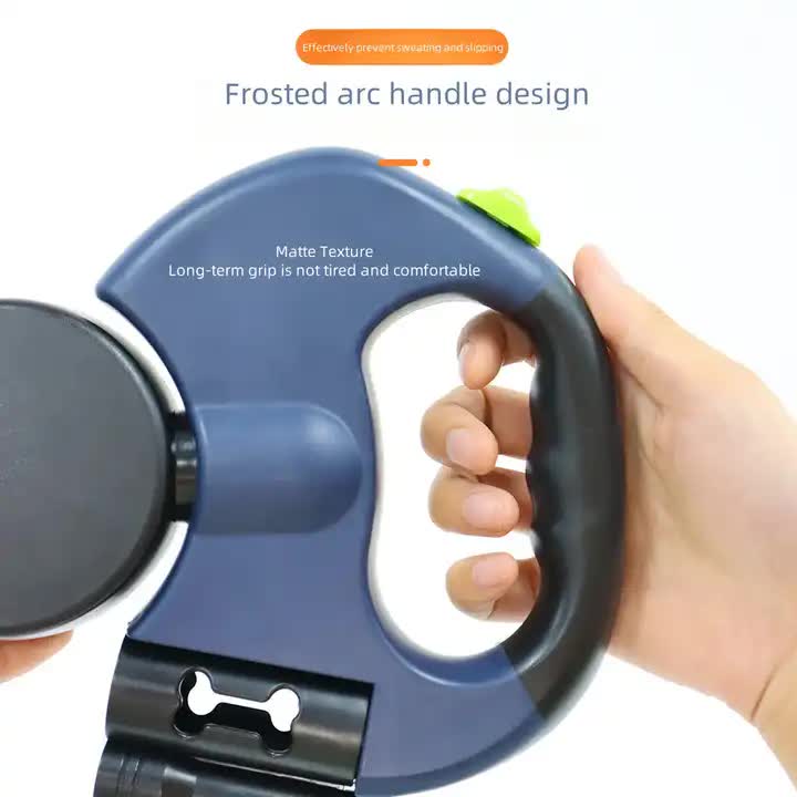 Blue Dual Retractable Dog Leash | 2-in-1 Automatic Pet Leash for Walking Two Dogs Simultaneously - view 5