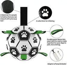 19x19cm Interactive Dog Toy Soccer Ball with Rope | Outdoor Fetch & Tug Play for Dogs | Training & Exercise Pet Toy - view 2
