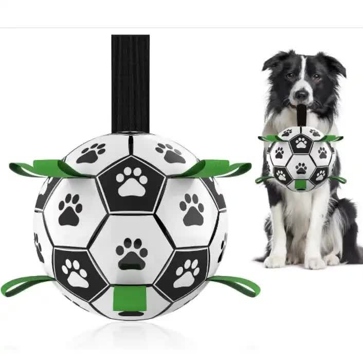 19x19cm Interactive Dog Toy Soccer Ball with Rope | Outdoor Fetch & Tug Play for Dogs | Training & Exercise Pet Toy - view 5