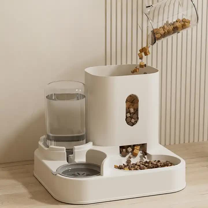 Yellow Automatic Pet Feeder and Water Dispenser - Smart Dog Bowl & Cat Feeder, Universal Pet Feeding Station, Electric Pet Water Fountain - view 3