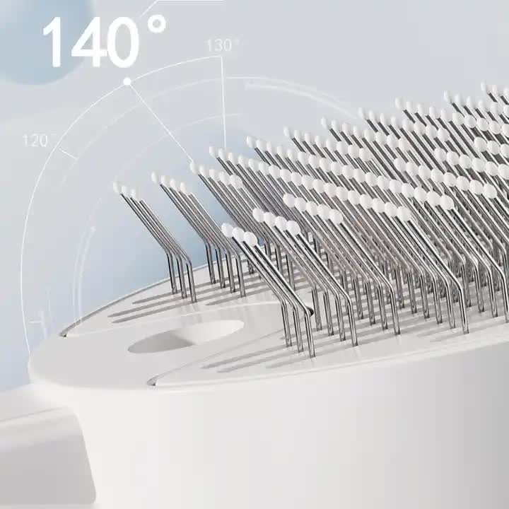 White Pet Grooming Spray and Massage Brush | One-Click Hair Removal Comb for Cats & Dogs | UV Sterilization for Mites Control - view 2