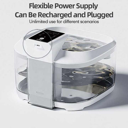 White 4.5L Rechargeable Pet Water Fountain for Cats & Dogs - Automatic Circulating Water Dispenser with Large Capacity - view 2