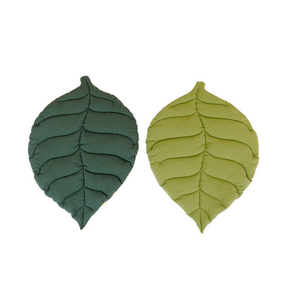 1 Pcs Yellow Leaf-Shaped Pet Sleeping Mat - Durable Dog Floor Pad & Cat Bed for Sleeping and Playtime - view 3