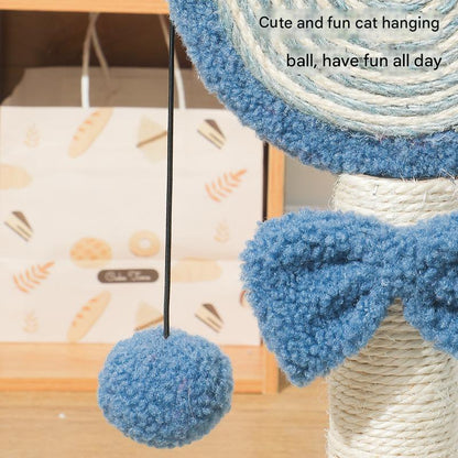 Blue Durable Mushroom Cat Scratching Post - Anti-Slip, No Debris Cat Scratch Pad with Sofa Protection for Small Cats - view 5