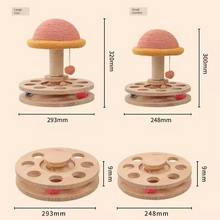 Large Pink Interactive Cat Scratching Post with Ball Track – Fun Mushroom-Shaped Cat Toy for Play, Scratching, and Entertainment - view 2