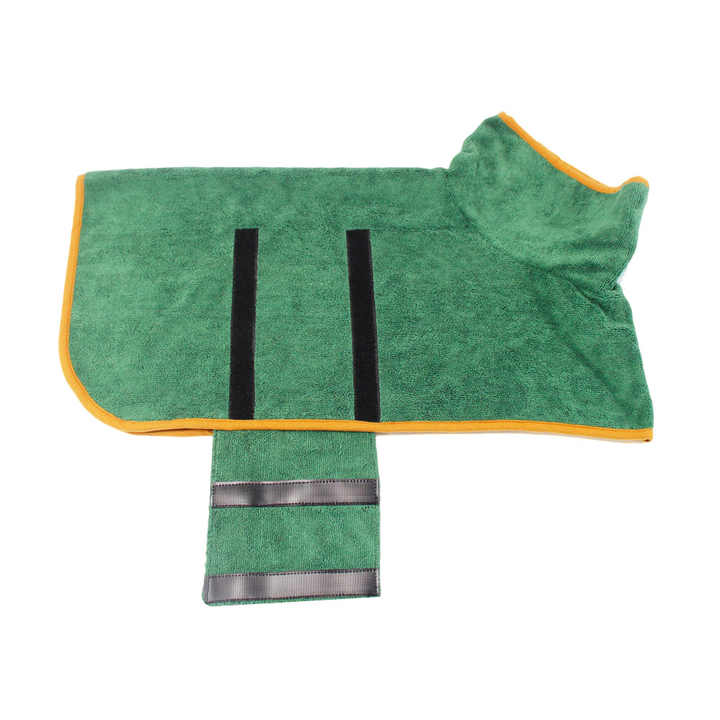 L Grey Pet Dog Quick-Dry Bathrobe - Absorbent Towel Robe for Medium and Large Dogs - view 3