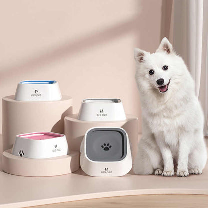 Pink Anti-Spill Floating Pet Water Bowl for Dogs and Cats - 1L Capacity, Splash-Proof and Anti-Wet Mouth Design - view 2