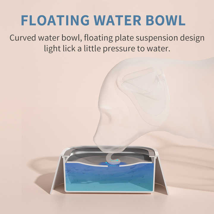 Pink Anti-Spill Floating Pet Water Bowl for Dogs and Cats - 1L Capacity, Splash-Proof and Anti-Wet Mouth Design - view 5