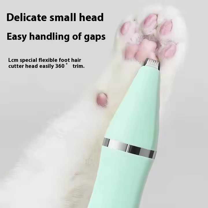 Light Green 4-in-1 Pet Grooming Electric Clippers - Professional Rechargeable Trimmer for Dogs & Cats, Paw, Fur, Nail, and Ear Care | Compact Design, - view 5