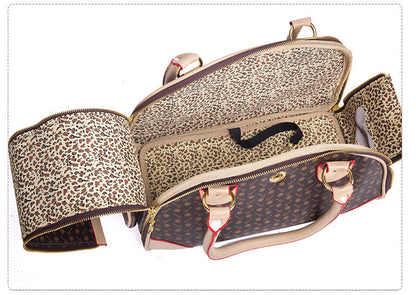 Portable Pet Travel Bag - Anti-Crush Dog Carrier for Outdoor Trips (L-42x29x18cm, Coffee Color) - view 2