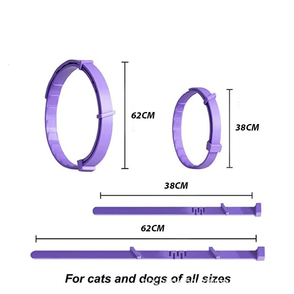 Pink Calming Collars for Cats - Natural Anxiety Relief, Adjustable, 4 Pack - view 3