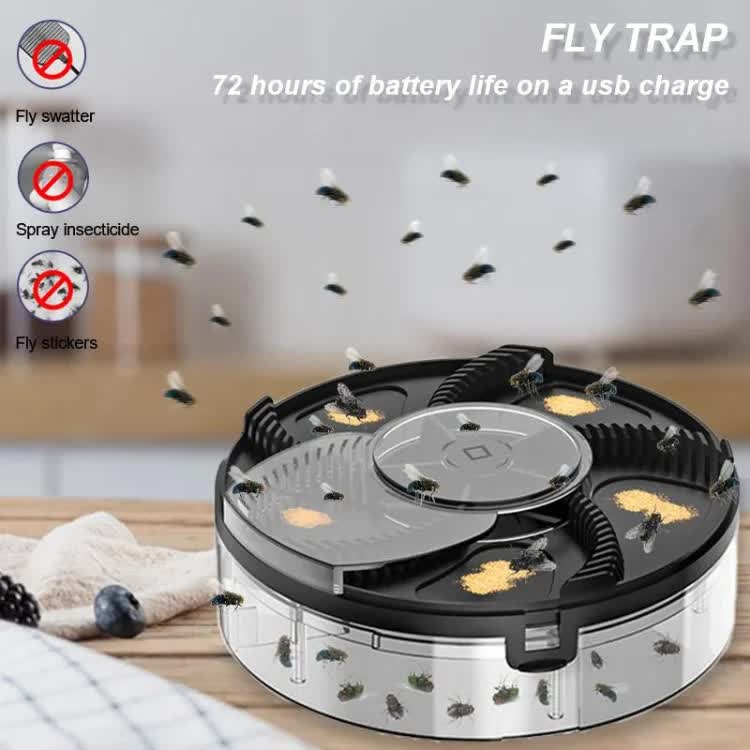 White Electric Rotating Fly Trap - 360 Degree Efficient Insect Catcher for Indoor Use - view 5