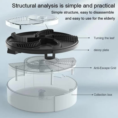 White Electric Rotating Fly Trap - 360 Degree Efficient Insect Catcher for Indoor Use - view 6