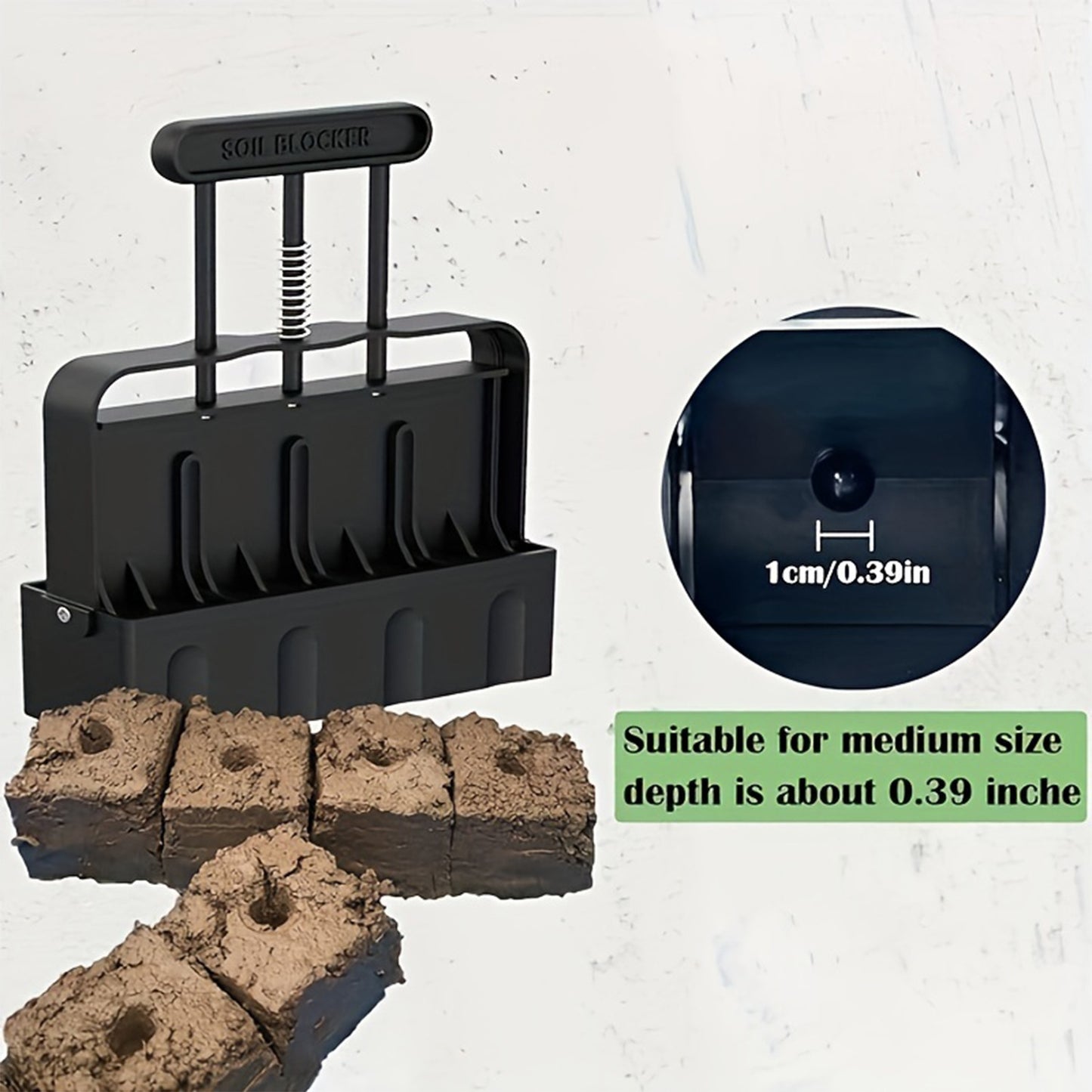 5x5 Soil Block Maker - Durable Handheld Gardening Tool for Seed Starting - view 4