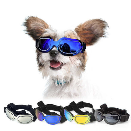 Black Lenses Pet Sunglasses for Dogs and Cats - UV Protection, Adjustable Strap, Anti-Wind and Anti-Fog Pet Goggles - view 2