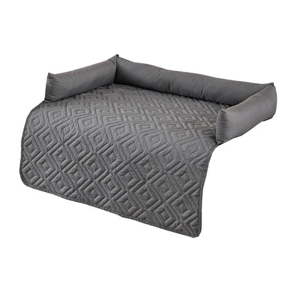 75x75CM Grey Waterproof & Scratch-Resistant Pet Sofa Protector Mat with Pillow | Cat & Dog Bed, Washable, All-Season - view 2