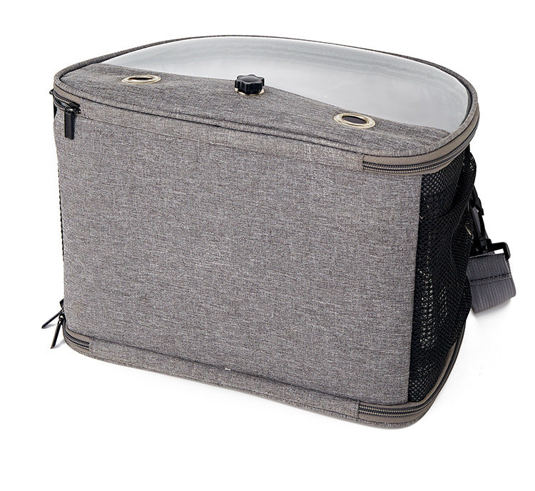 Green Portable Clear View Bird Carrier Travel Cage with Perch & Tray - Breathable Pet Bag for Parrots, Cockatiels & Small Animals - view 5