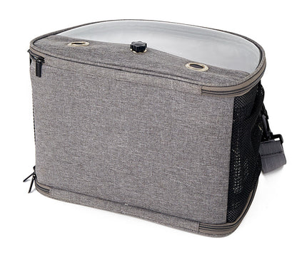 Green Portable Clear View Bird Carrier Travel Cage with Perch & Tray - Breathable Pet Bag for Parrots, Cockatiels & Small Animals - view 5