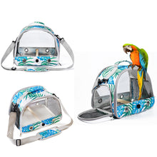 Stylish Leaf Print Clear View Bird Carrier - Portable Travel Cage with Perch & Tray for Parrots, Cockatiels & Small Pets - view 2