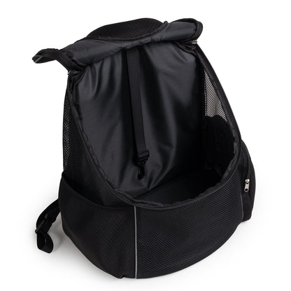 Black Breathable Mesh Pet Carrier Backpack - Head-Out Design for Small Dogs & Cats, Ventilated Travel Hiking Carrier Bag with Front Entry & Pockets - view 4