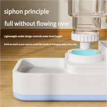 Pink 2-in-1 Automatic Pet Water and Food Dispenser - Gravity Feeder for Cats and Dogs - view 2