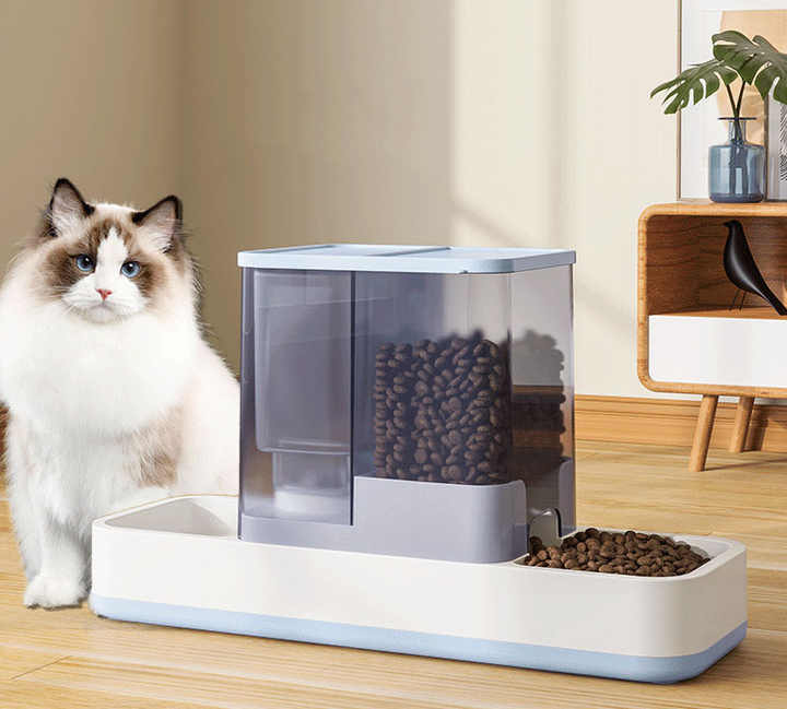 Pink 2-in-1 Automatic Pet Water and Food Dispenser - Gravity Feeder for Cats and Dogs - view 6