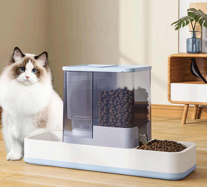 Pink 2-in-1 Automatic Pet Water and Food Dispenser - Gravity Feeder for Cats and Dogs - view 6
