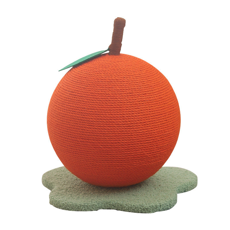 Adorable Orange-Shaped Cat Scratcher - Durable Sisal & Soft Base (Large size: 30x30x33cm) - view 3