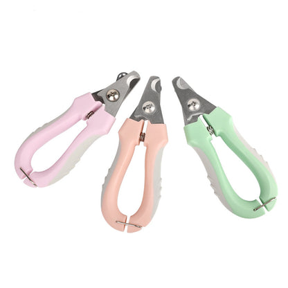 3 PCS (Purple+ Pink+ Green)Professional Pet Nail Clippers for Dogs and Cats - Sharp Stainless Steel Blades with Safety Guard and Anti-Splash Baffle - Ergonomic Non-Slip Handle for Safe and Easy Grooming - view 2