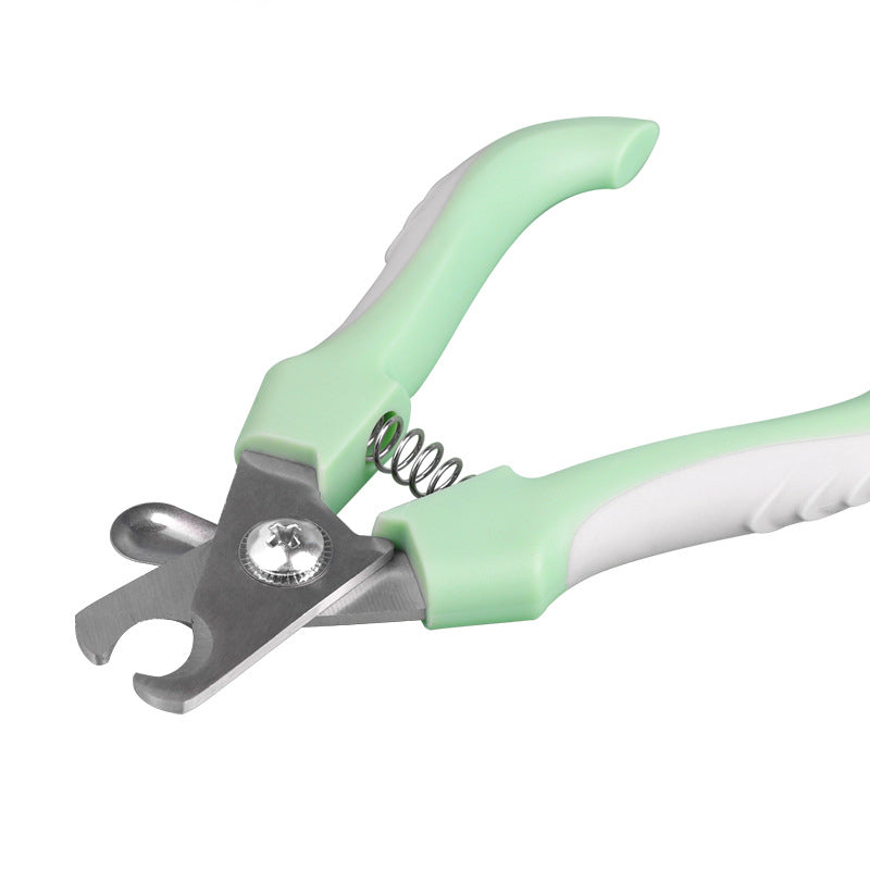 3 PCS Green Professional Pet Nail Clippers for Dogs and Cats - Sharp Stainless Steel Blades with Safety Guard and Anti-Splash Baffle - Ergonomic Non-Slip Handle for Safe and Easy Grooming - view 3