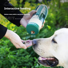 Dark Blue 2-in-1 Portable Dog Water Bottle and Food Container - Leaf-Shaped Silicone Travel Bowl for Pets, Leak-Proof Outdoor Dispenser for Walking, Hiking and Traveling, 330ml Capacity - view 2