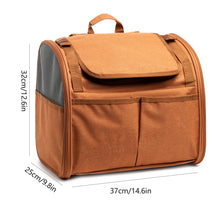 Brown Pet Carrier Backpack - Comfortable and Stylish for Cats and Small Dogs - view 2