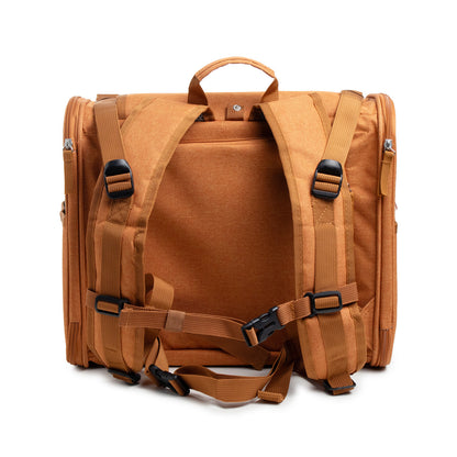 Brown Pet Carrier Backpack - Comfortable and Stylish for Cats and Small Dogs - view 3