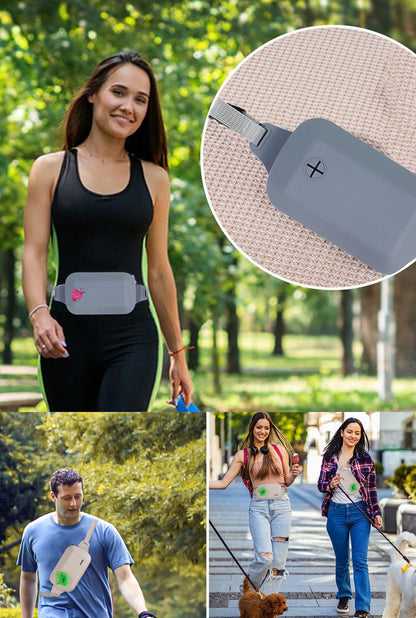 Blue Silicone Pet Treat Pouch for Dog Training - Portable Waist Bag with Waste Bag Holder - view 6