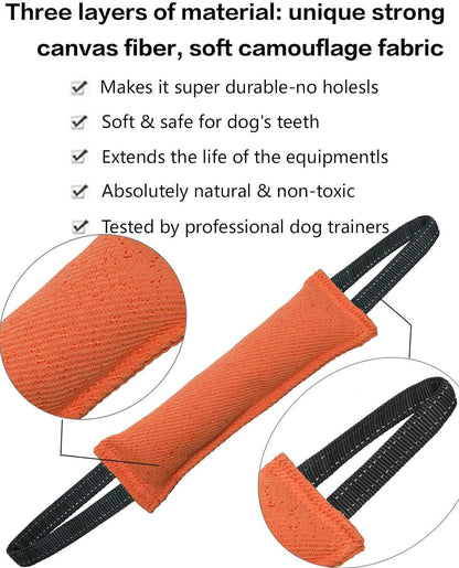 Black Durable 2-Pack Tug-of-War Dog Training Toy - Tear-Resistant, Safe & Interactive for All Breeds - view 3