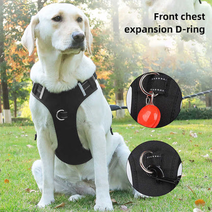 Size L Red Reflective No-Pull Dog Harness - Adjustable & Durable for Large Breeds, Anti-Escape Design - view 3