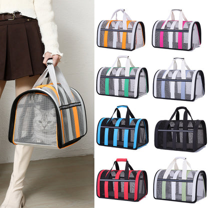 Size S Light Green And White Foldable Pet Carrier Bag - Lightweight, Breathable, and Spacious for All Seasons - view 2