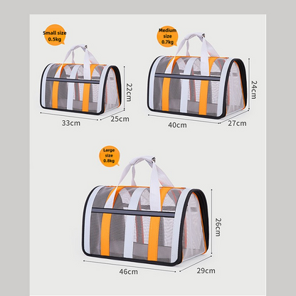 Size S Light Green And White Foldable Pet Carrier Bag - Lightweight, Breathable, and Spacious for All Seasons - view 10