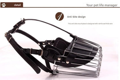 Black Metal Basket Dog Muzzle - Anti-Bite & Anti-Barking - M - view 3