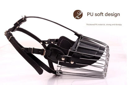 Black Metal Basket Dog Muzzle - Anti-Bite & Anti-Barking - M - view 4