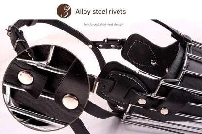 Black Metal Basket Dog Muzzle - Anti-Bite & Anti-Barking - M - view 5