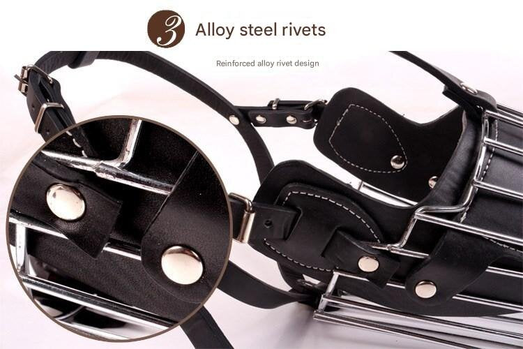 Black Metal Basket Dog Muzzle - Anti-Bite & Anti-Barking - XL - view 5
