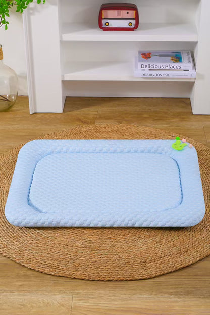 Blue Breathable Cooling Pet Mat - Ice Bean Summer Bed for Small Dogs (M : 42x58cm) - view 2