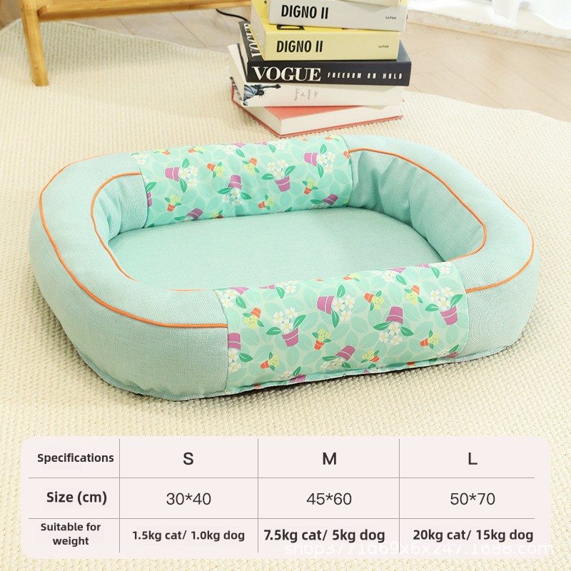 Size M Blue Cozy Pet Bed for Small Dogs and Cats - Durable & Chew-Resistant Nest for All Seasons - view 2